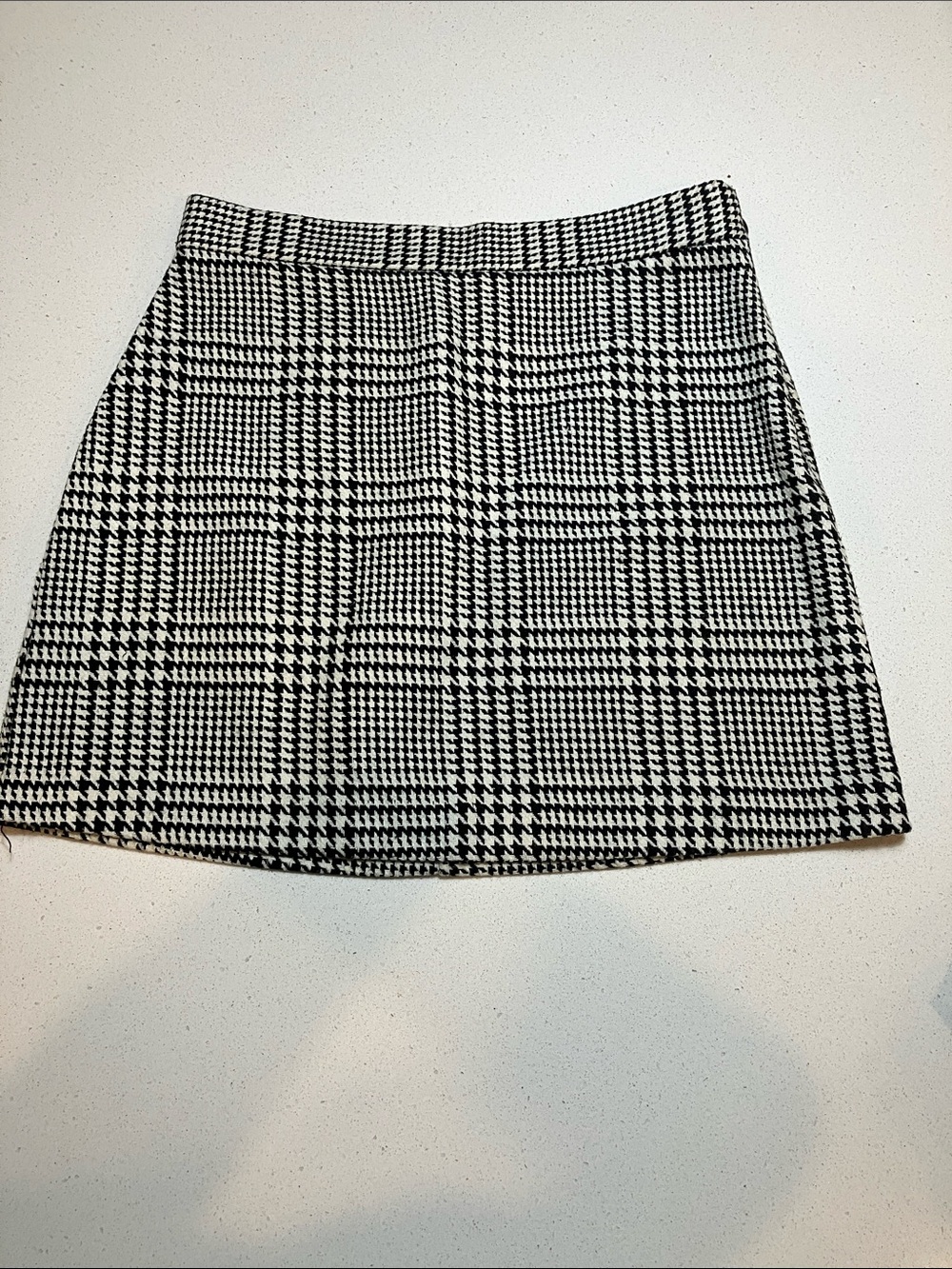 Forever 21 Black & White Plaid Mini Skirt